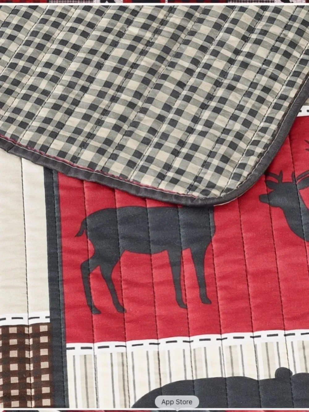 Bear Mountain Country Lodge Theme King Printed Quilt Set